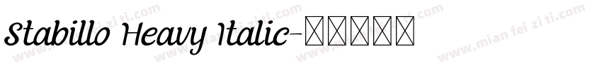 Stabillo Heavy Italic字体转换